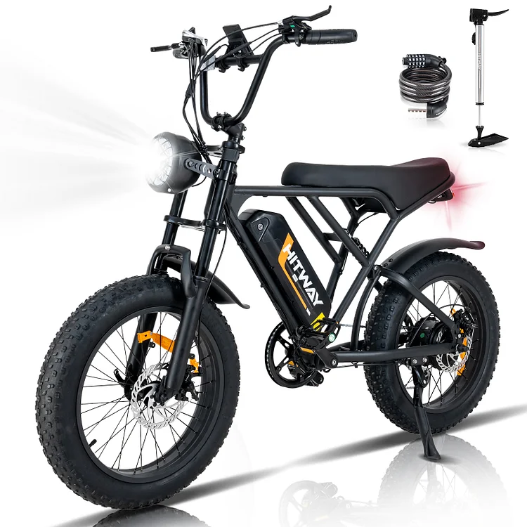 Hitway BK29 Electric Bike 48V/18AH Battery, Top Speed 25KM/h, Fat Tire Electric Bike